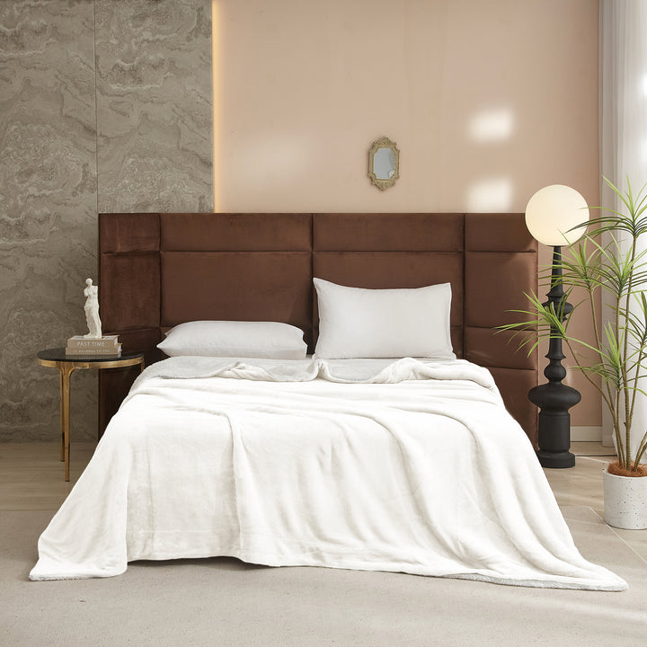 Luxury Reversible Sherpa Fleece Blanket | Cozy Sofa & Bed Throw