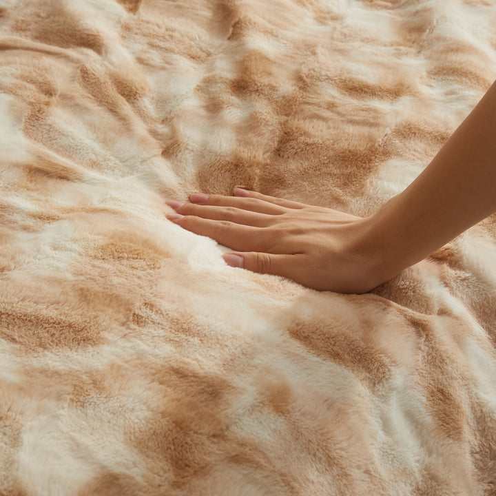 Faux Fur Reversible Sherpa Blanket | Cozy Plush Throw | Couch, Sofa, Bed