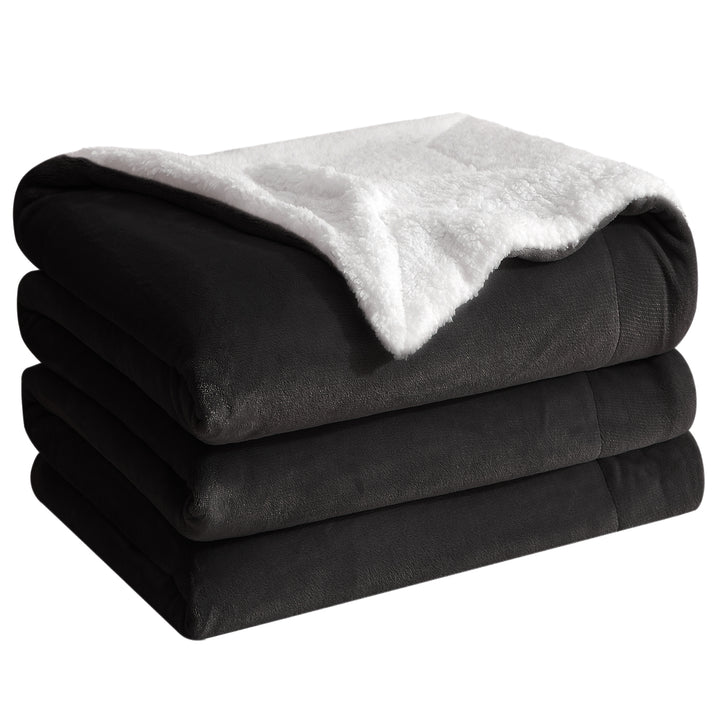 Manta polar Sherpa reversible de lujo | Manta acogedora para sofá y cama.