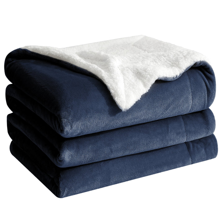 Manta polar Sherpa reversible de lujo | Manta acogedora para sofá y cama.