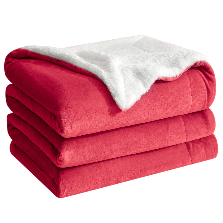 Manta polar Sherpa reversible de lujo | Manta acogedora para sofá y cama.