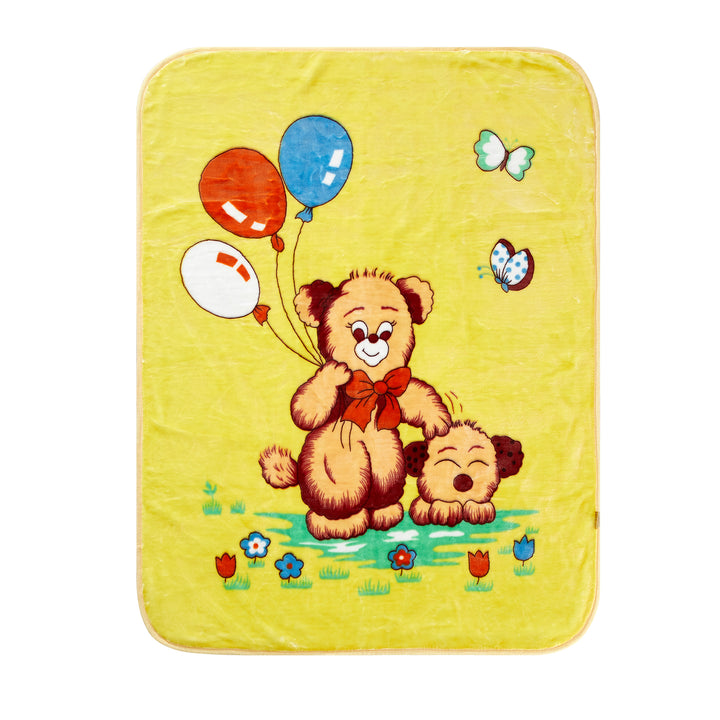 Manta infantil con animales de dibujos animados para niños: suave y ligera | Cuna